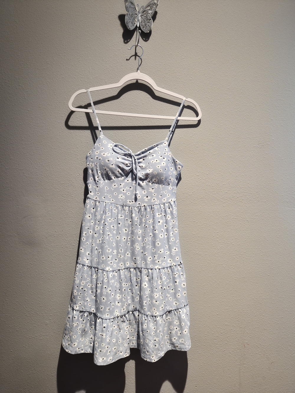 No Boundaries Light Blue Floral Mini Dress